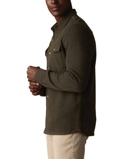 LOOPED TERRY BUTTON UP - L.E. &amp; Chalk
