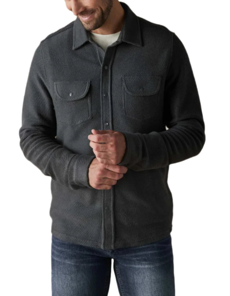 TONY LOOP TERRY BUTTON UP - L.E. &amp; Chalk