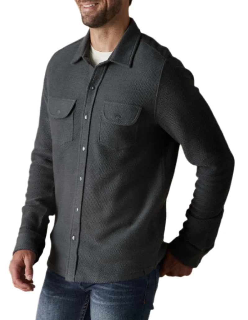 TONY LOOP TERRY BUTTON UP - L.E. &amp; Chalk