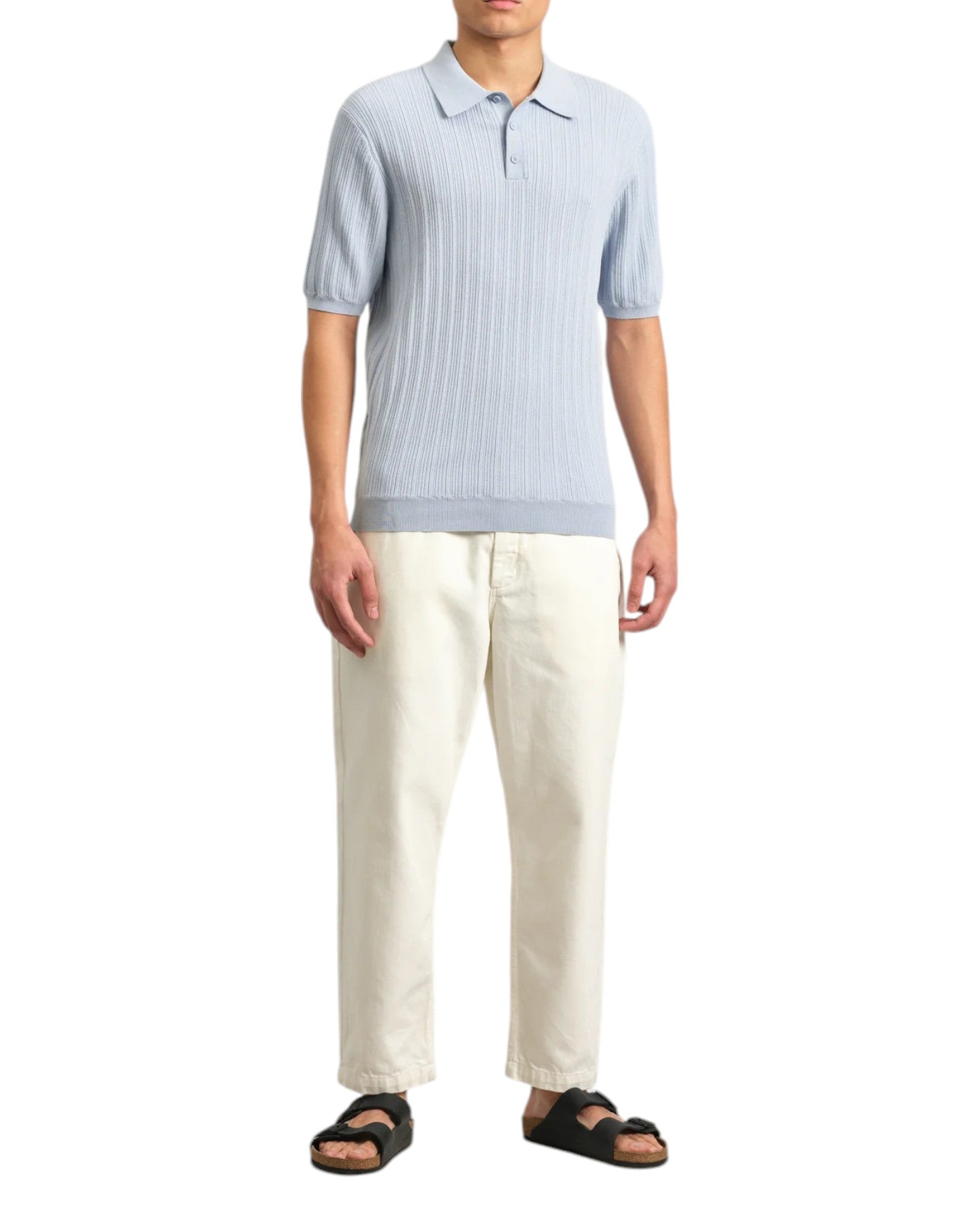 NAPLES POLO VERTICAL KNIT - L.E. &amp; Chalk