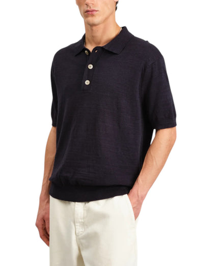 TURIN POLO SLUB COTTON LINEN - L.E. &amp; Chalk