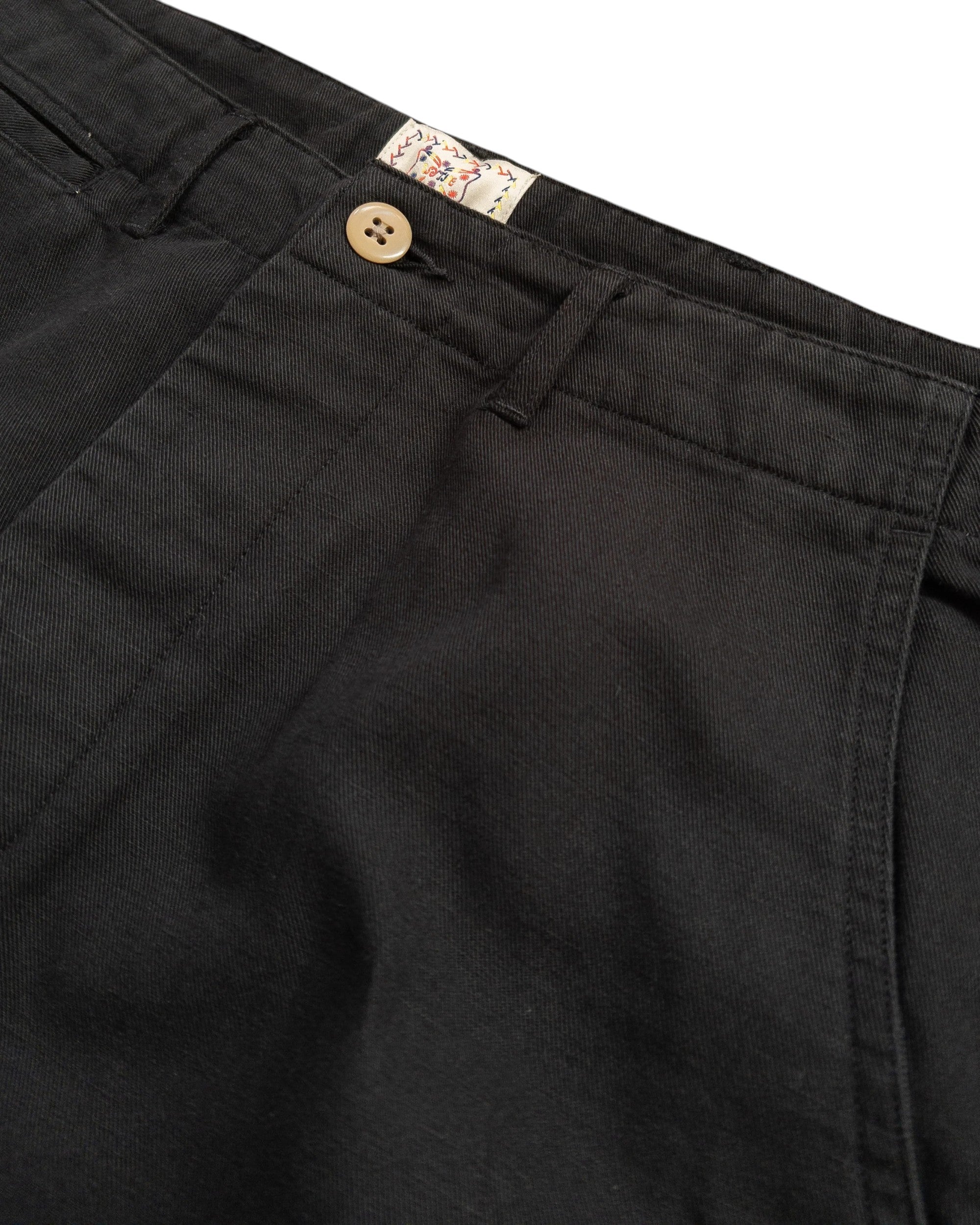 COTTON/LINEN FLAT FRONT CHINO