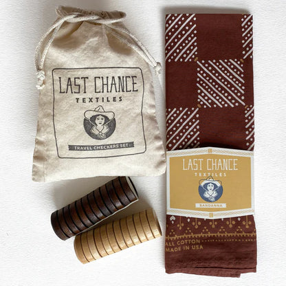 TRAVEL CHECKERS SET - L.E. &amp; Chalk