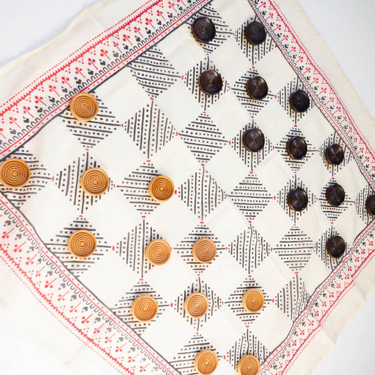 TRAVEL CHECKERS SET - L.E. &amp; Chalk